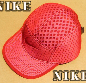 即決■NIKE■赤い頭にハチマキ巻いてタコ坊主cap■■古着