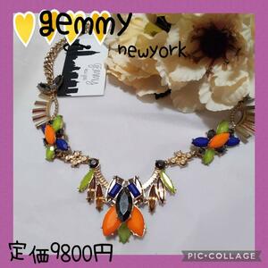 【gemmy newyork】ジェミーニューヨーク　ネックレス　ドレスにも 大きめ　ペンダント　ジュエリー