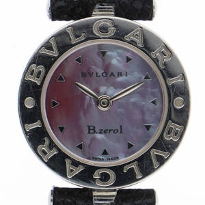 BVLGARI ブルガリ BZ22S B-ZERO1 ピンクシェル ピンクシェルダイヤル SS/レザー クオーツ レディース 【124842】