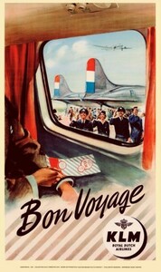 KLM ポスター　Bon Voyage - 1951