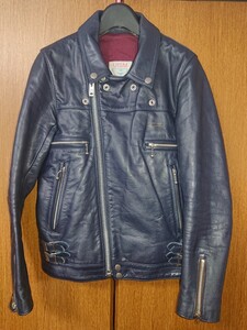 アンダーカバー UNDERCOVER ライダースジャケット ネイビー 0 ルイスレザー lewis leathers