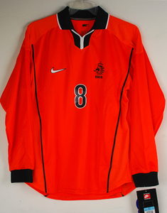 98‐99 オランダ Holland(H)#8 ベルカンプ BERGKAMP 選手用長袖 NIKE正規 L