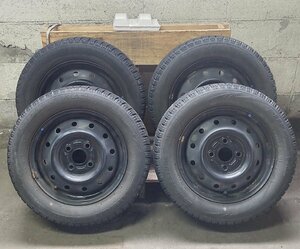 スタッドレス タイヤ スチール ホイール 4本 155/65R13 73Q 2017年製 BRIDGESTONE BLIZZAK VRX スズキ 純正 13×4.00B 4H×100 53 中古