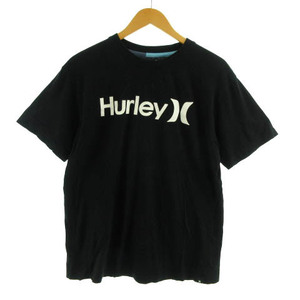 ハーレー Hurley Tシャツ 半袖 ロゴプリント コットン ブラック 黒 ホワイト 白 MEDIUM メンズ