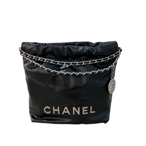 シャネル CHANEL CHANEL22ミニ AS3980 ブラック　シルバー金具 カーフ ショルダーバッグ レディース 中古