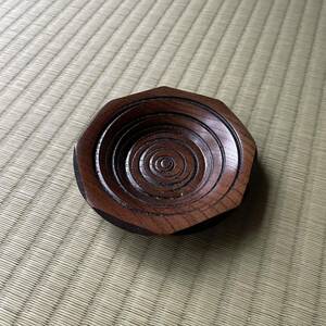 新品◆木製 茶托 コースター 八角形 10.2cm