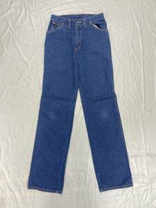 古着 1838 W28 デニム パンツ ビンテージ 80 70 60 USA vintage ラングラー Wrangler ジーンズ JUNIOR ダメージ ヒゲ 