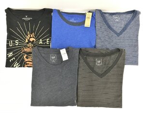 アメリカンイーグルアウトフィッターズ他 AMERICAN EAGLE OUTFITTERS Tシャツ XL GAP ブラック他 5点セット売り 未使用 2409WR040