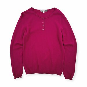 カシミヤ100%◆UNIQLO ユニクロ × INES DE LA FRESSANG ヘンリーネック 長袖 ニットセーター Sサイズ / 赤紫 レディース k-212