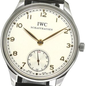 IWC SCHAFFHAUSEN IW545408 ポルトギーゼ ハンドワインド スモールセコンド 手巻き メンズ 良品 _791307【ev10】