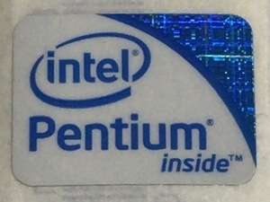 ■新品・未使用 ■10枚セット 【pentium】エンブレムシール　【25*19㎜】送料無料・追跡サービス付き☆P094