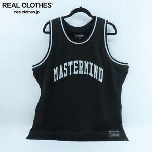 ☆mastermind JAPAN×Mitchell ＆Ness ロゴバックスカル メッシュ タンクトップ MSTKDL19008/2XL /UPK