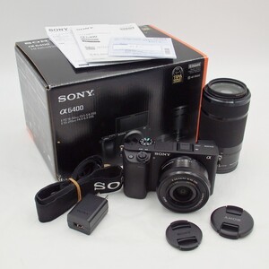 1円〜 SONY ソニー α6400 ミラーレスデジタル一眼カメラ レンズ2点 箱付 動作確認済 y94-3389954【Y商品】