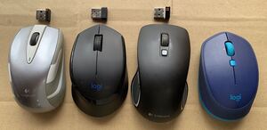 【お得な4個セット】Logicool ワイヤレスマウス M546/M275/M560/M337 レシーバー付属 通電確認済