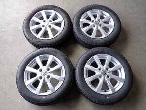 YS14599【送料無料155/65R14】スズキ純正 ワゴンR純正 ラパン スペーシア 中古スタッドレス ●14×4.5J 100/4H ET45●1円スタート