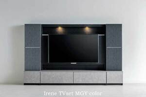 Irene イレーネ テレビボードセット240 W2406×D445×H1500 MDG色・MGY色から選択可 大川製 160tv＋キャビ40×2