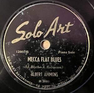 ALBERT AMMONS SOLO ART Boogie Woogie/ Mecca Flat Blues