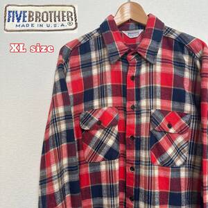 80‘s Five Brother ファイブブラザー　ヘビネル　XL USA vintage 長袖　BICサイズ　