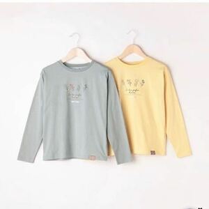 ポンポネット新作モチーフTシャツ 長袖160cmイエロー★新品激安！送料無料