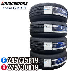 〔2024年製/在庫あり〕　REGNO GR-X3　245/35R19 93W XL(2本)　275/30R19 96W XL(2本)　1台分セット　ブリヂストン　日本製　夏タイヤ