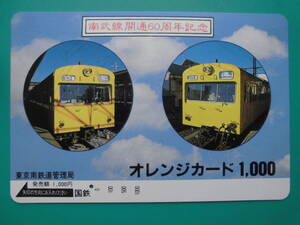 国鉄 オレカ 使用済 南武線 開通60周年記念 立川 川崎 1穴 【送料無料】