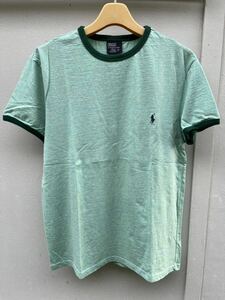 POLO RALPH LAUREN ringer neck T-shirt ポロ ラルフローレン リンガーネック Tシャツ S グリーン green 緑 rrl ダブルアールエル