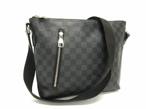 1円 LOUIS VUITTON ルイヴィトン N41211 ミックPM ダミエグラフィット ショルダーバッグ クロスボディ 斜め掛け メンズ ブラック系 BN0392