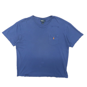 古着 ラルフローレン Polo Ralph Lauren ワンポイントTシャツ ネイビー サイズ表記：L　gd81133