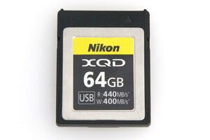 美品｜ニコン MC-XQ64G XQDメモリーカード 64GB CA01-A7969-2D2E Nikon メモリカード 120GB 高速 連写 記録メディア