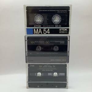 昭和レトロ レア 当時物 TDK メタルカセットテープ METAL POSITION メタル MA54 MA60 メタルポジション 中古3本セット　