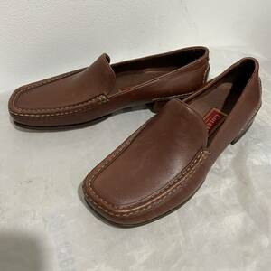 ☆送料無料☆COLE HAAN☆レザーヒールローファー☆スクエアトゥ☆7 １/2☆24.5cm☆C21