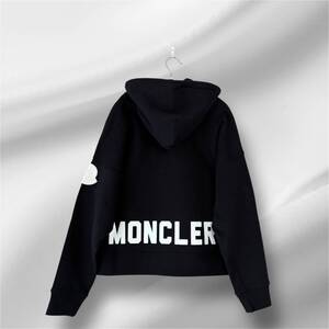 【新品未使用タグ付き】MONCLER モンクレール バックロゴ フーディ パーカー ブラック　XS　ワッペン