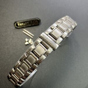 【良品 正規品】ティファニー 腕時計 SSブレス Dバックル 13mm アトラス ステンレス クラシック ラウンド スクエア 【R6_083】