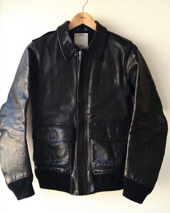 【美品】visvim ELMENDORF JKT HORSE HID BLACK sizeS エルメンドルフレザージャケットホースハイド馬革