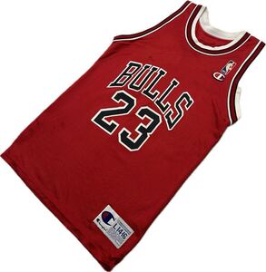 90s ☆ Champion NBA BULLS シカゴ ブルズ ユニフォーム ジョーダン L 14-16 ユースサイズ メンズS相当 ビンテージ バスケ 人気■CK242