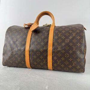 1円〜★LOUIS VUITTON ルイヴィトン キーポル 50 モノグラム M41426 ボストンバッグ レザー トラベルバッグ 旅行バッグ ブラウン 8