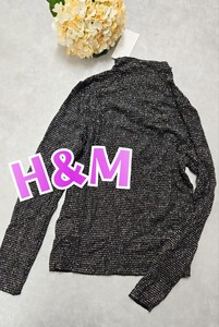 ★H&M★ラメトップス新品タグ付き★パーティーフォーマルタートルネック