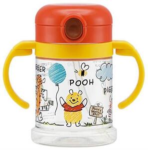 くまのプーさん ストローマグ 260ml 両手ハンドル付 折りたたみ式 子供 子ども キッズ キャラクター POOH スケッチ スケーター