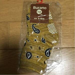 新品未使用　Burano ペイズリー柄靴下 9～13cm