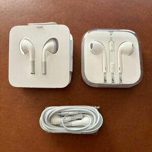 Apple 純正品 イヤホン EarPods 3セット iPhone 付属品 有線 ライトニング ミニジャック 変換アダプタ