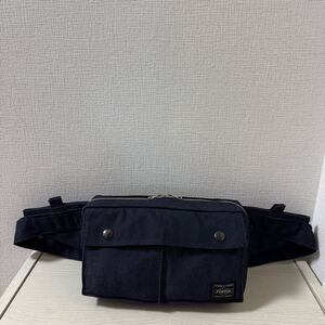 【新品同様】定価30800円　PORTER ポーター スモーキー SMOKY ボディバッグ 592-07507 ネイビー　ウエストバッグ