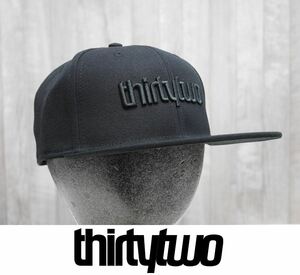 【新品】24 ThirtyTwo DOUBLE SNAPBACK HAT - BLACK 正規品 キャップ 帽子 スノーボード