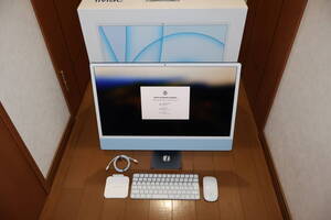 美品 iMac 24インチ ブルー M1 MGPK3J/A