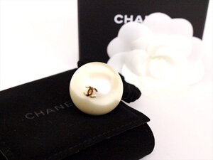 CHANEL【シャネル】フェイクパールヘアアクセサリー☆ヘアゴム☆シュシュ☆ブラック×パール☆ココマーク☆ロゴ☆レディース