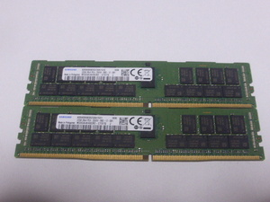 メモリ サーバーパソコン用 Samsung DDR4-2666(PC4-21300) ECC Registered 32GBx2枚 合計64GB 起動確認済です M393A4K40CB2-CTD7Q