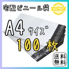 A4・100枚＊宅配ビニール袋郵送袋宅配袋資材配送用梱包袋防水ネコポス宅配ポリ袋