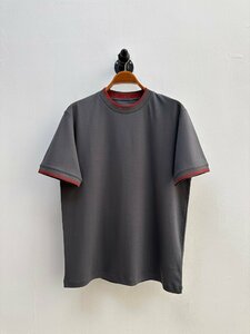 Loro Piana　ロロピアーナ メンズ 半袖Tシャツ 丸首 トップス Mサイズ グレー カットソー クルーネック 紳士服 夏物 無地 コットン