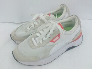 ◇ PUMA プーマ CRUISE RIDER CLASSIC 375054-02 スニーカー シューズ サイズ 24cm ホワイト オレンジ レディース E