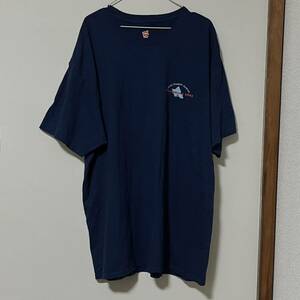 【USA輸入】HANES ヘインズ 古着 Tシャツ ブルー メンズXL