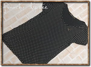 ☆franche lippee　フランシュリッペ　刺繍入り水玉カットソー　黒☆